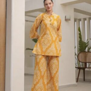 Blushing Tulip Printed Cotton Co-ord Set