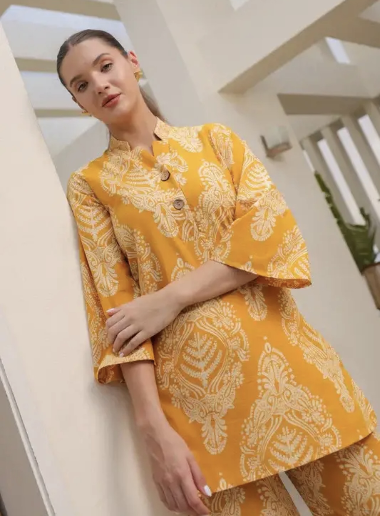 Blushing Tulip Printed Cotton Co-ord Set - Image 4