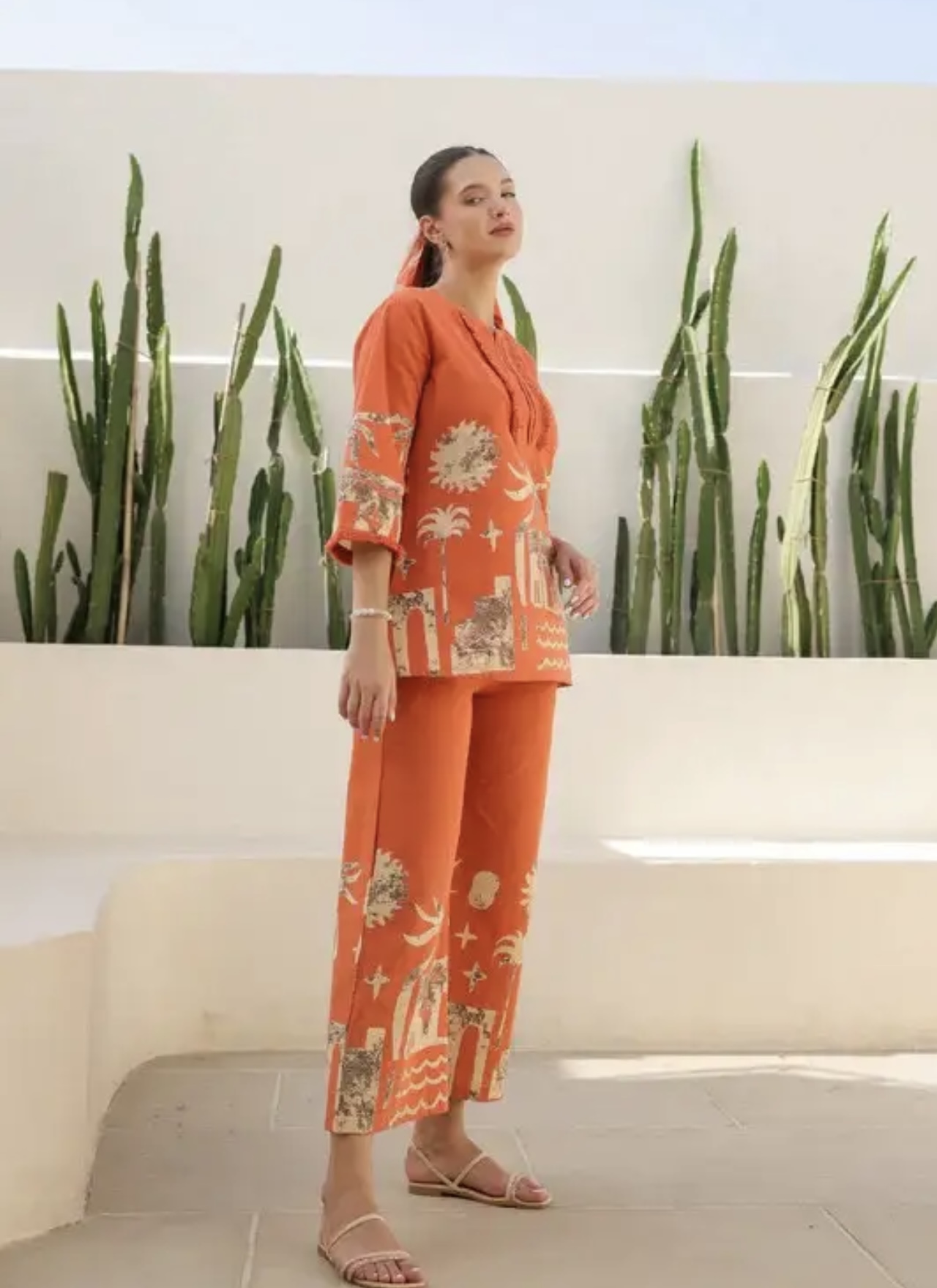 sun kissed tropical mist cotton co ord set sun kissed tropical mist cotton co ord set