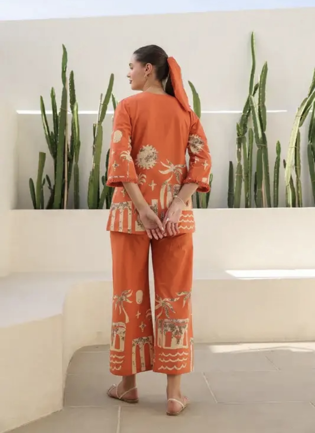 sun kissed tropical mist cotton co ord set sun kissed tropical mist cotton co ord set
