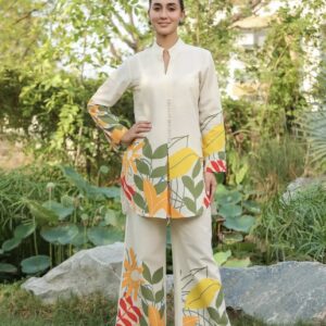 summer bloom printed cotton flex co ord set