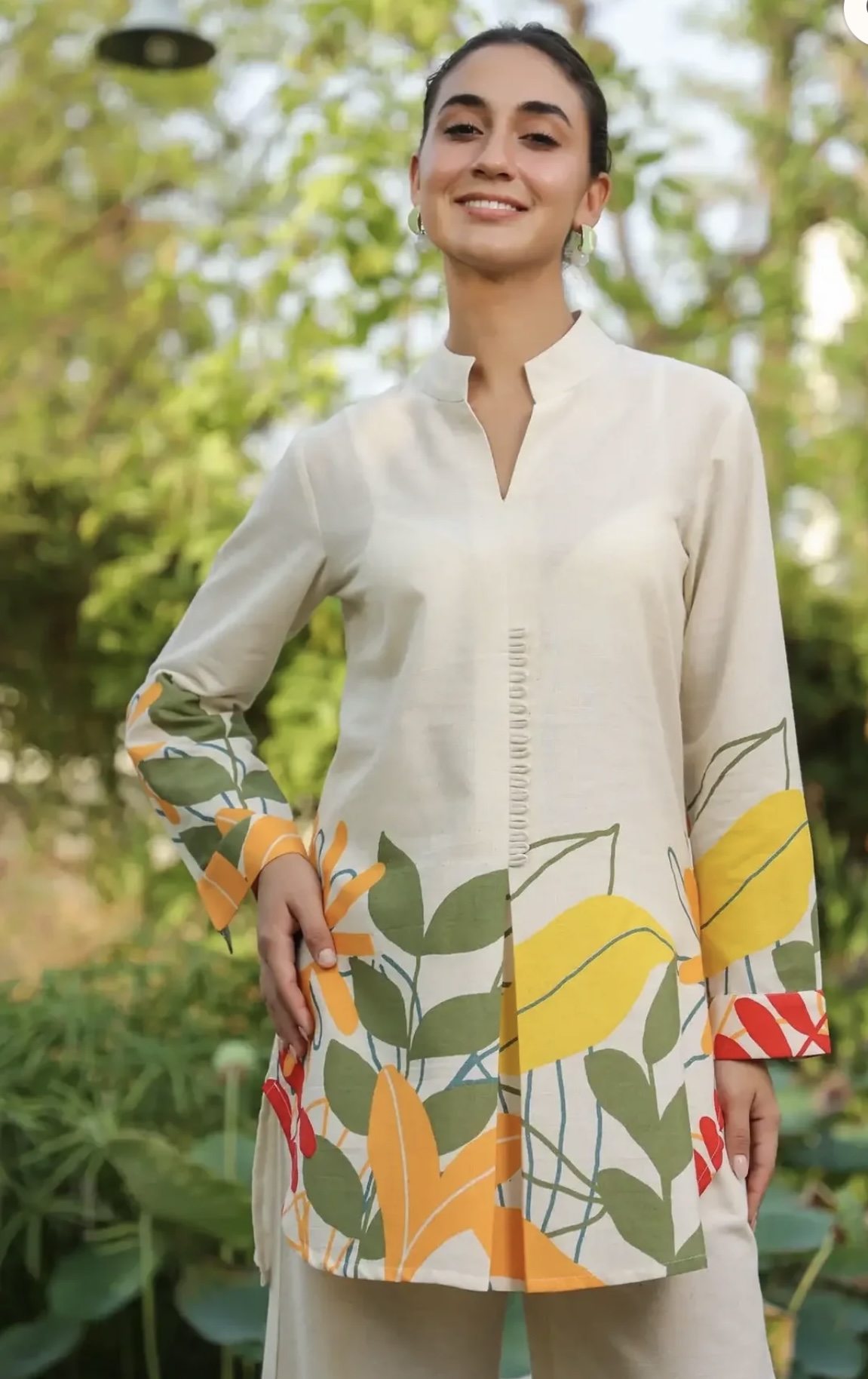 summer bloom printed cotton flex co ord set summer bloom printed cotton flex co ord set