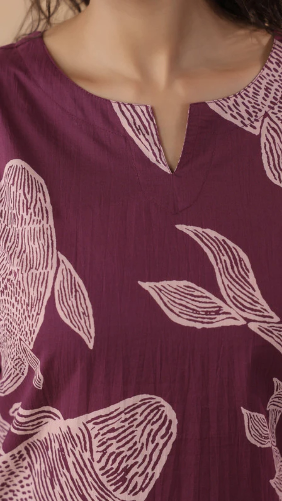 purple fish motif printed cotton co ord set purple fish motif printed cotton co ord set