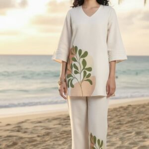 vivid vogue printed cotton co ord set