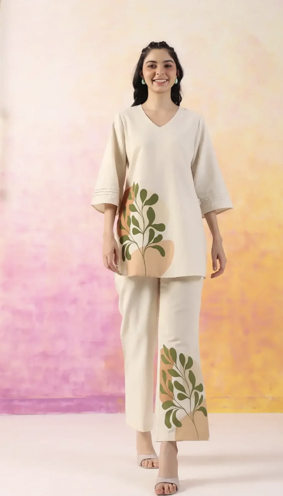 vivid vogue printed cotton co ord set vivid vogue printed cotton co ord set