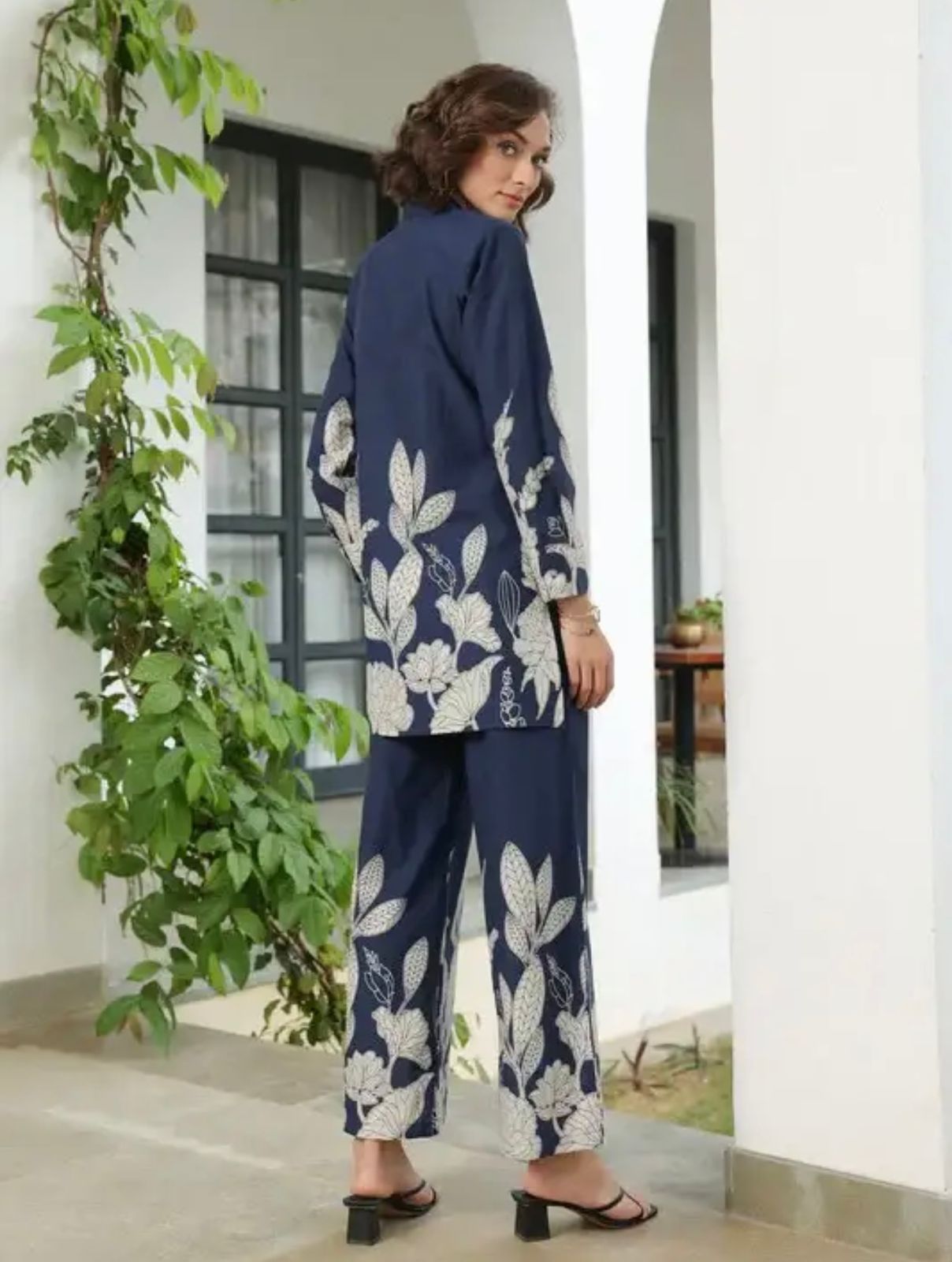 Bloom Delight Blue Cotton Co-ord Set. - Image 4