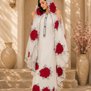 ruby blossom georgette elegant unstitched suit