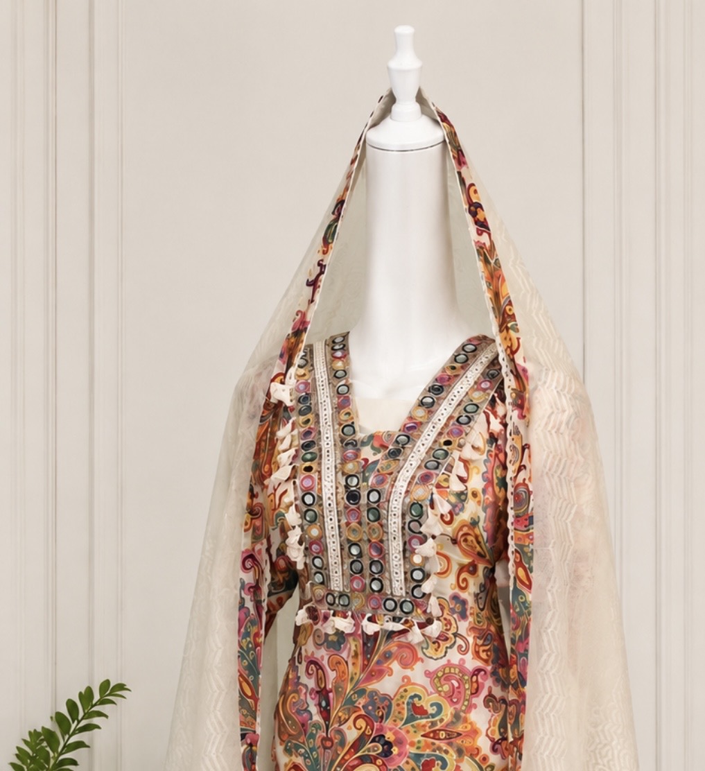 noor mahal paisley cotton unstitched suit noor mahal paisley cotton unstitched suit