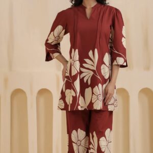 bloom floral printed cotton co ord set