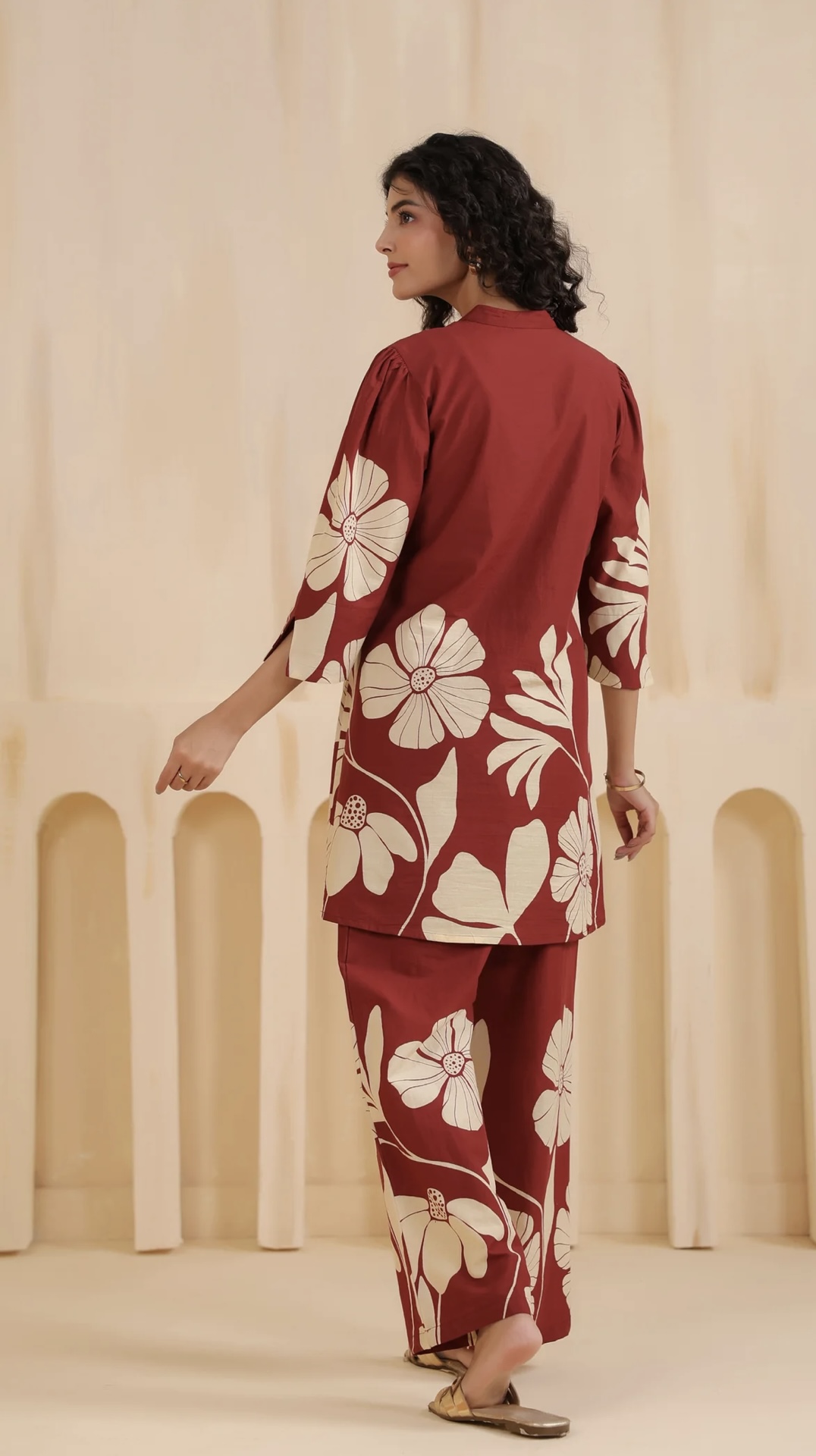 bloom floral printed cotton co ord set bloom floral printed cotton co ord set