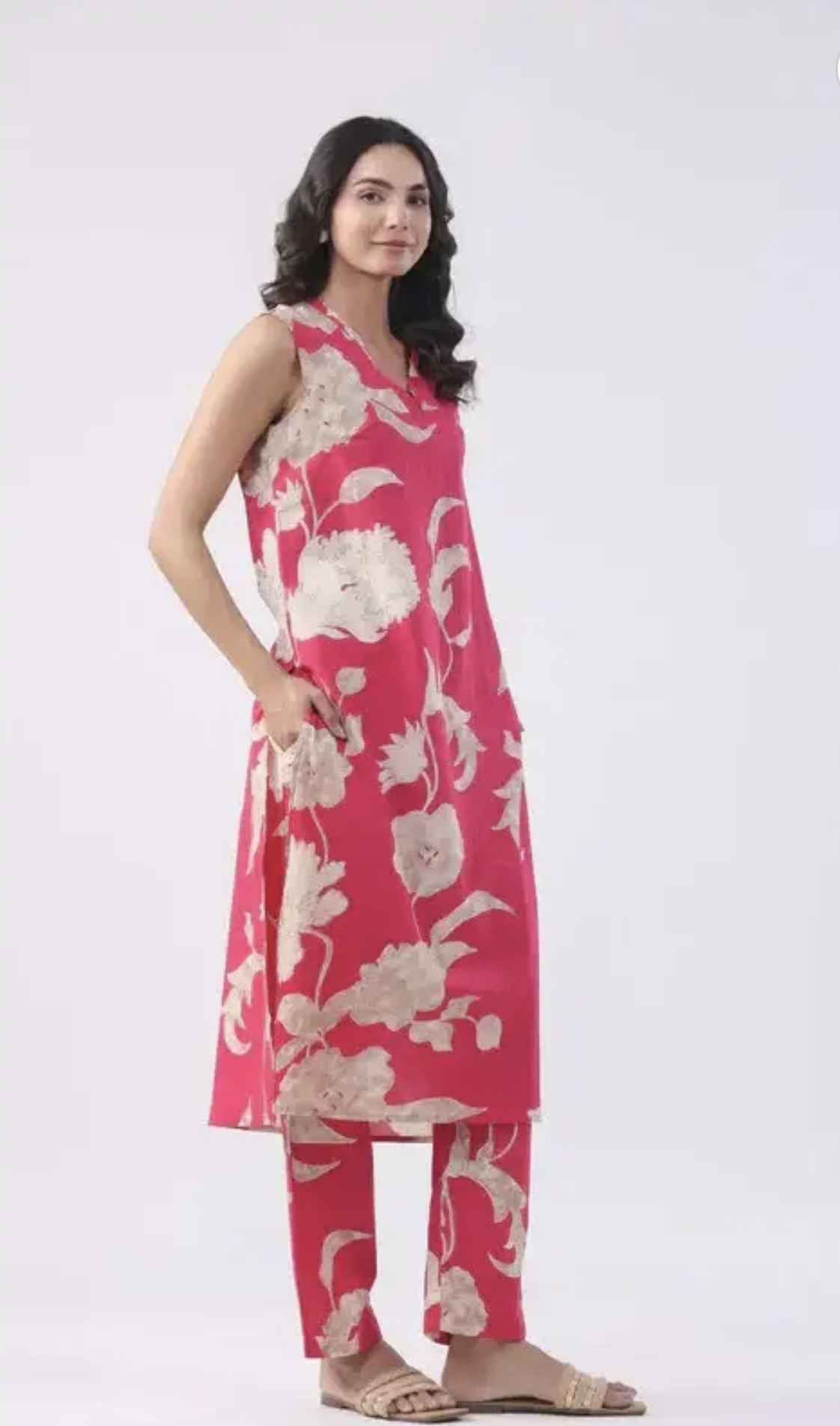 fushsia pink cotton co ord set fushsia pink cotton co ord set
