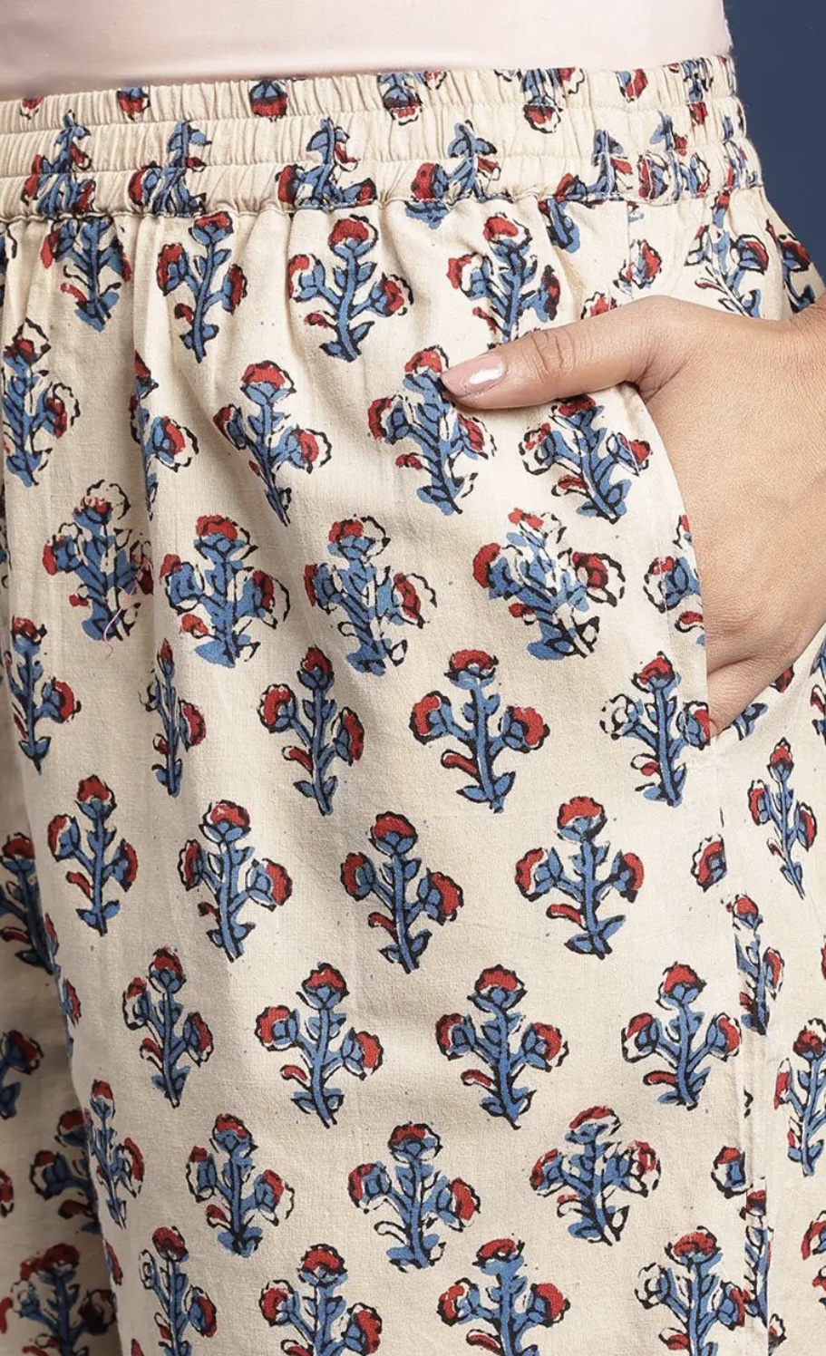 printed pure cotton sleeveless top & trouser co ord set printed pure cotton sleeveless top & trouser co ord set