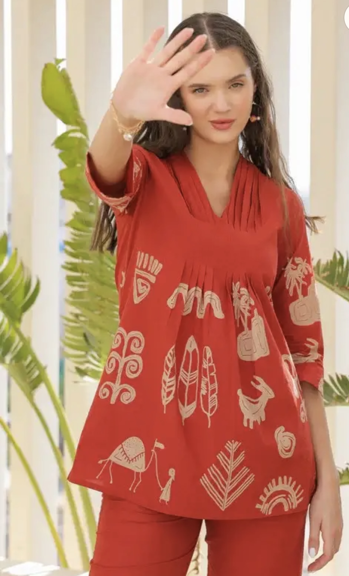 desert coral tropical mist cotton co ord set desert coral tropical mist cotton co ord set