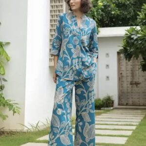 frosted floral cotton co ord set